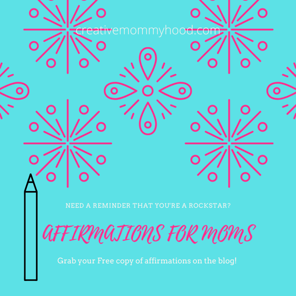 Affirmations for moms with pencil